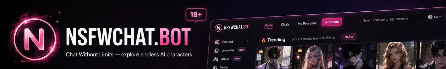 Featured adult AI character banner